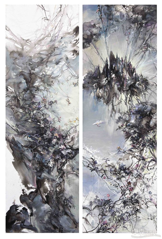 《梦游花都》250×80x2cm