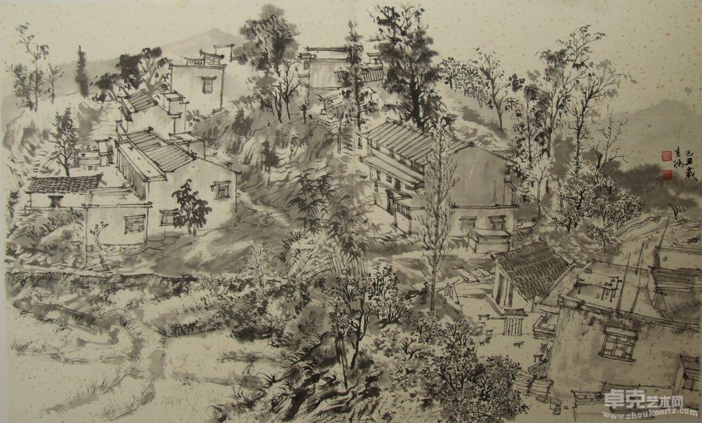 水田漠漠册六35×58.5cm