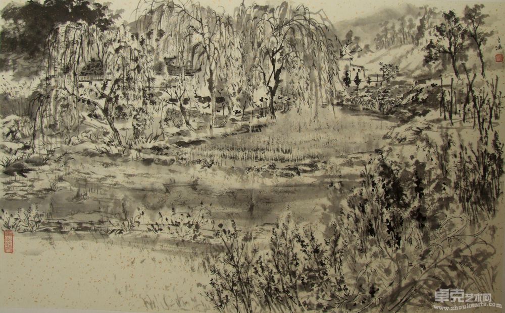 水田漠漠册十35×58.5cm