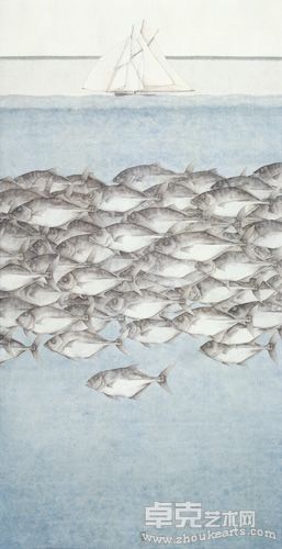 何曦，2006，海洋世界之一帆风顺，180×96cm
