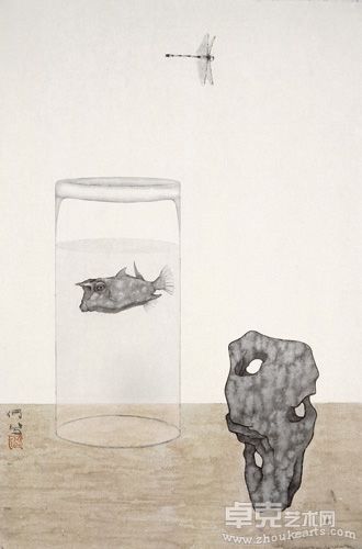 何曦，2008，海洋世界之不恰当的联想之7，65×45cm