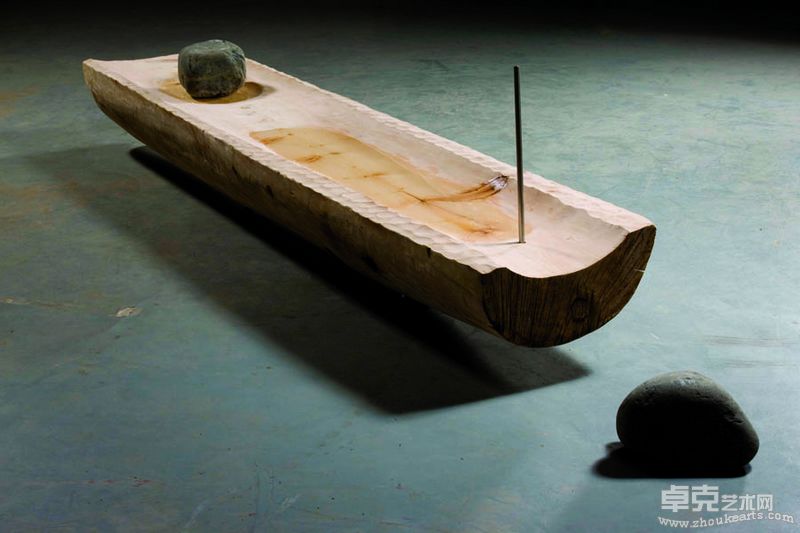 5.The Presentation, 301x42x60cm, Wood, Water, Stone, 2009