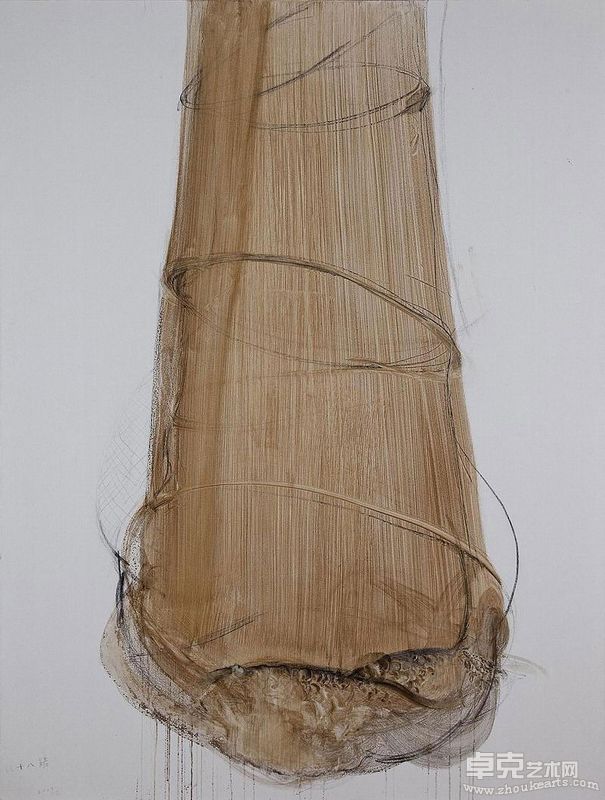《温榆十八鳞》 布面综合材料  200X150  2009年   作者  吕岩