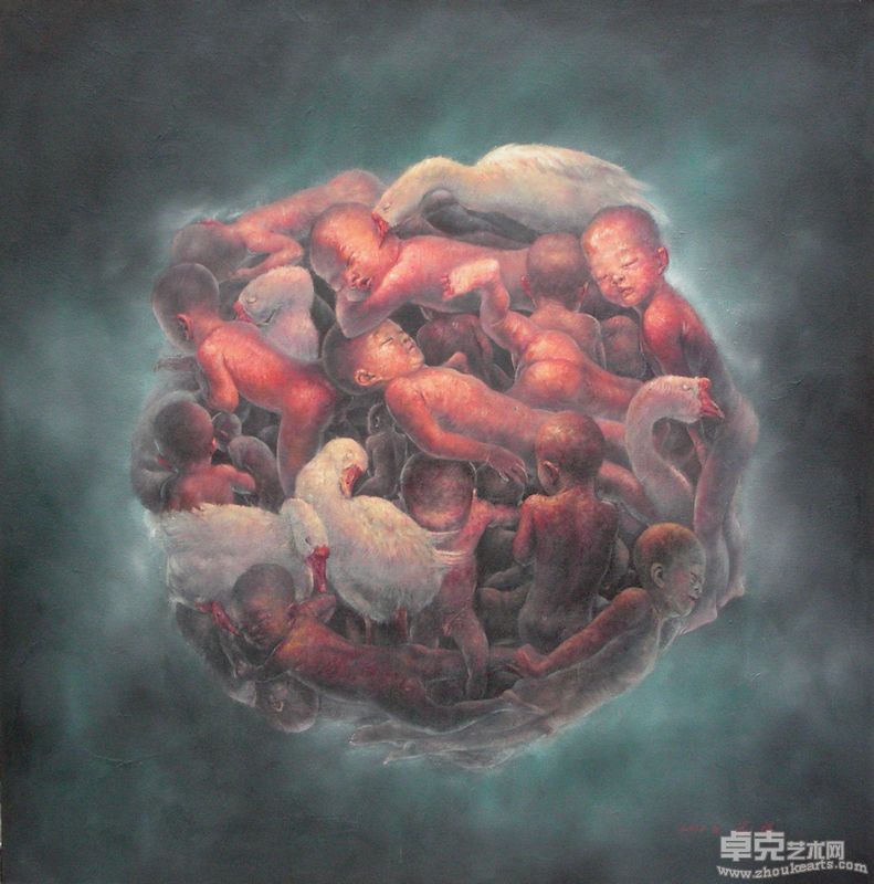 星球2,130x130cm,2010油画