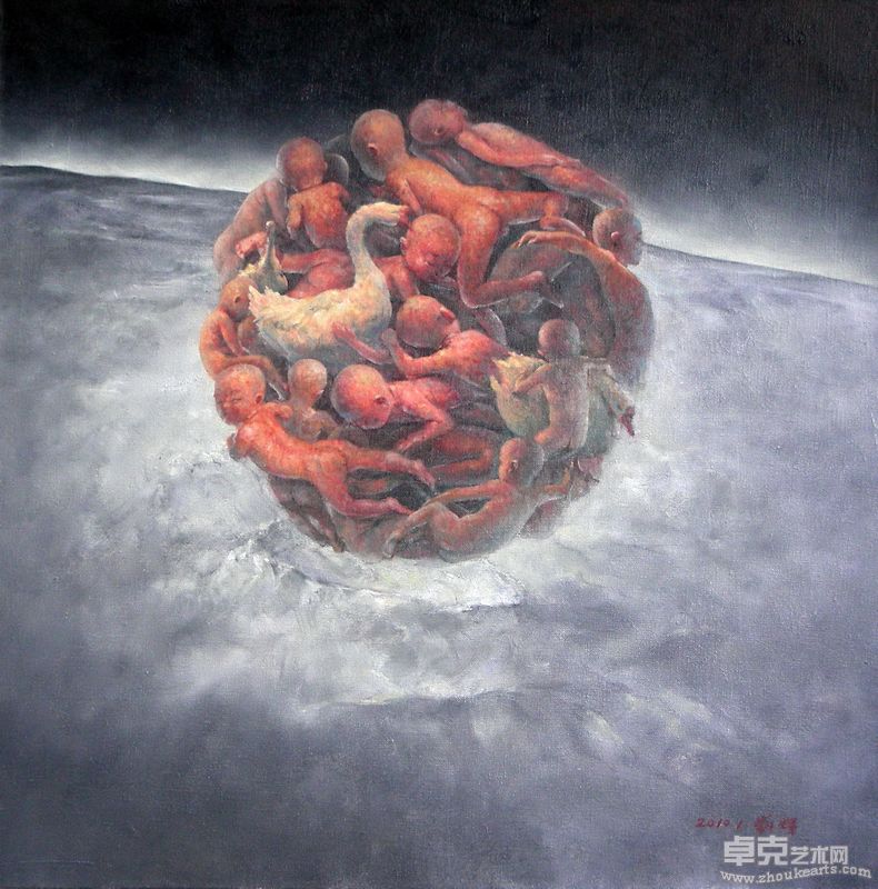 星球5,80x80cm,2010油画