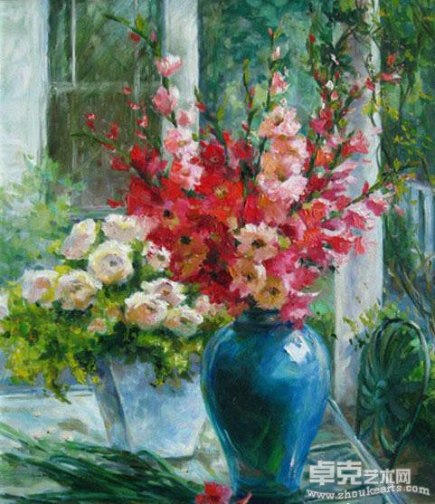 郭悦 剑兰 61×51CM