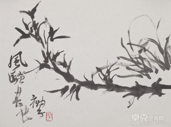 风骚甚也 纸本水墨 34×48cm