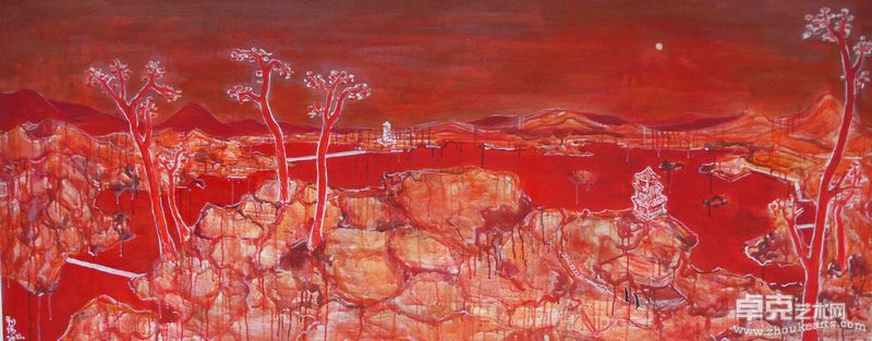 郭利伟《无题》布面丙80x200cm 2010年