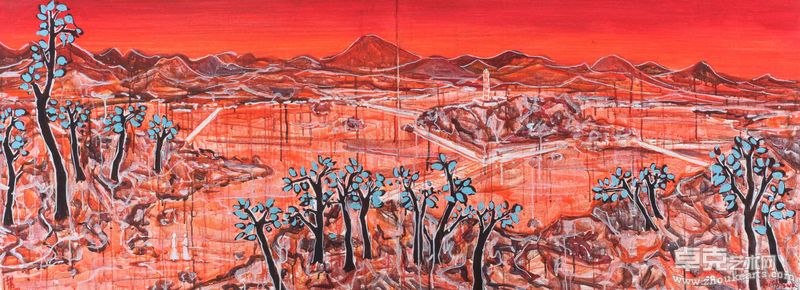 2郭利伟《无题》布面丙烯 60x160cm 2010年
