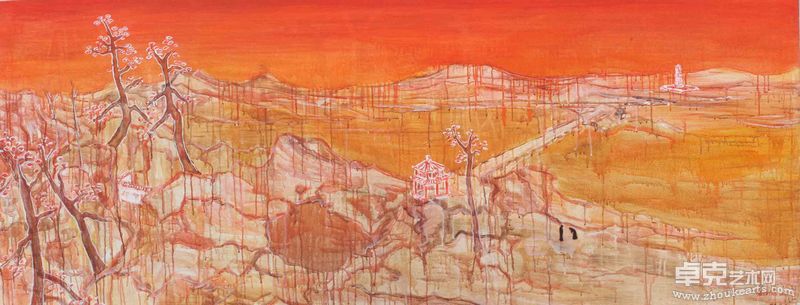 2郭利伟《无题》布面丙烯 80x200cm 2010年