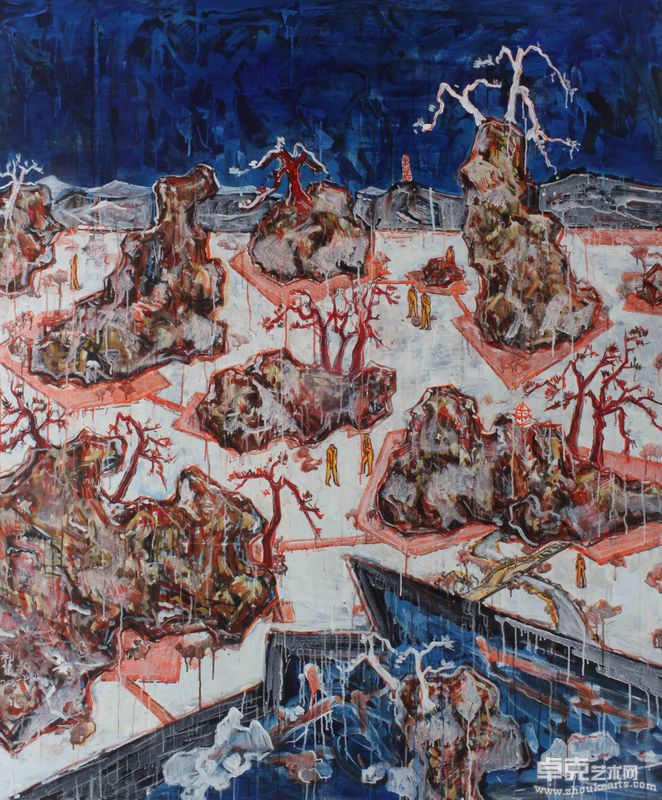 2郭利伟《无题》布面丙烯 180x150cm 2008年