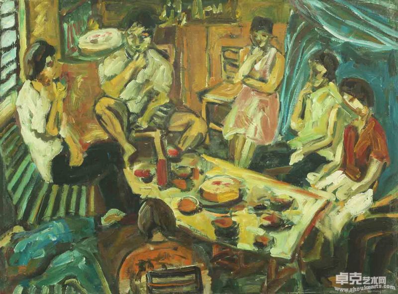 3郭利伟《无题》布面丙烯43X58cm 1994年