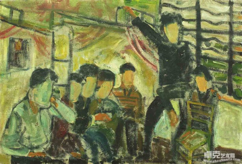 3郭利伟《无题》布面丙烯 41X60cm 1995年