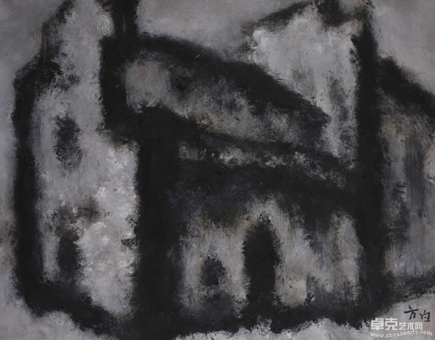 张方白 徽州之三 布面油画 50X60 2010