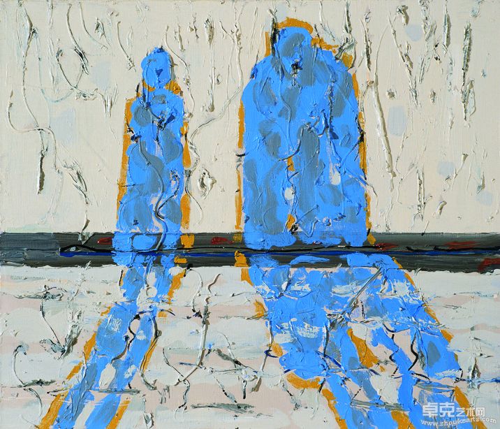 兰色的影子 Blue Shadow, 布面油画  Oil Painting on Canvas  45.5×53cm1999