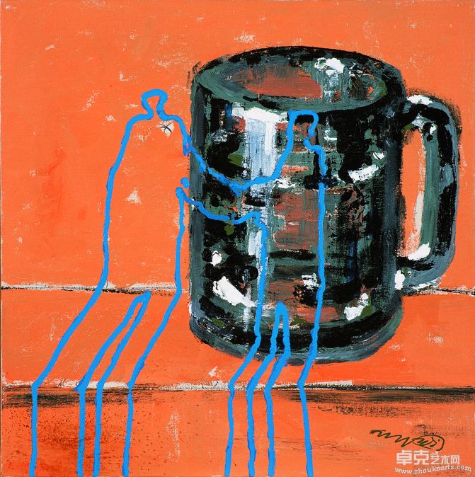 随缘自在4 Being Easy No.4,  布面丙烯Acrylic Painting on Canvas  80×80cm1996
