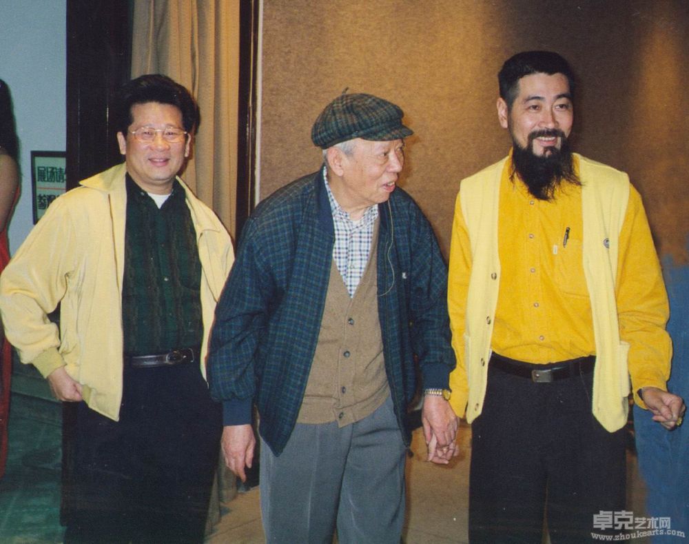 2000年与中国著名画家廖冰兄.许钦松一起