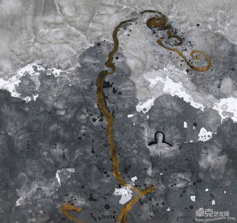何灿波-龙树Nagarjuna123x119cm