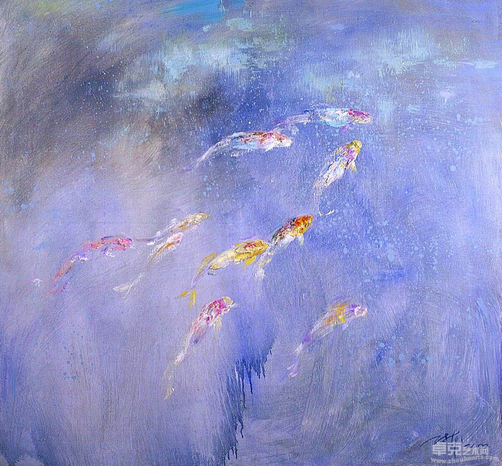 鱼意系列no1140x140cm