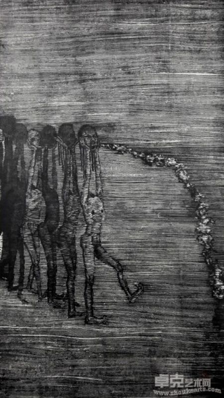 女孩系列之二十一 姜淼 120 cm × 70 cm 版畫 2006