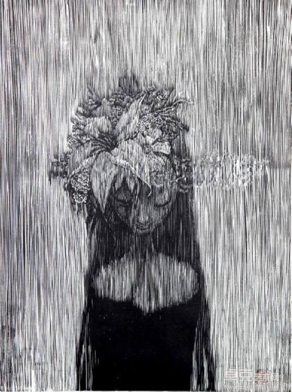 女孩系列之三十 姜淼 60 cm × 45 cm 版畫 2007