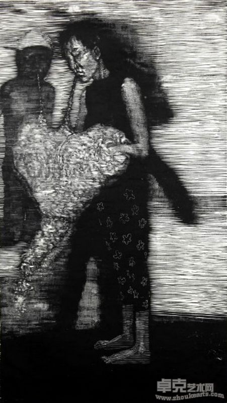 心系列之三 姜淼 122 cm × 71 cm 版畫 2008