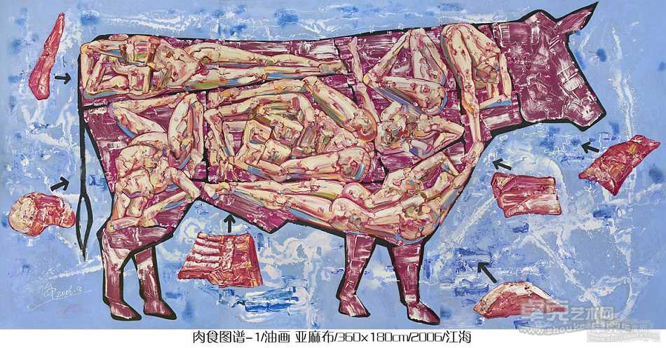 肉食图谱-1375x180cm