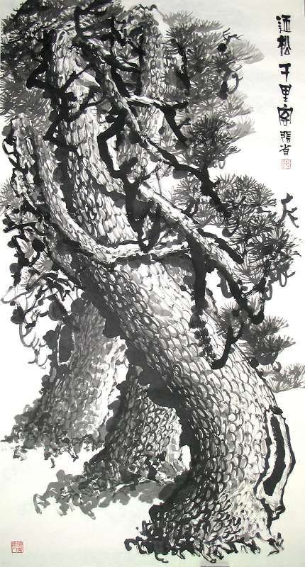 136X68CM迎松千里客