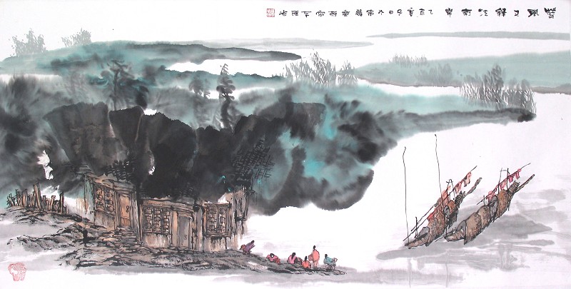 春风又绿江南岸136X68CM
