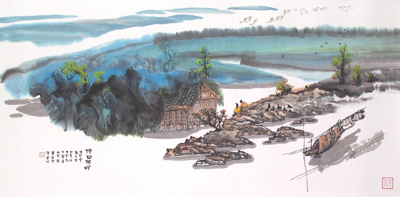 淀山湖畔136X68CM