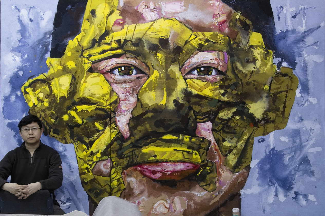《面具&#8226;金》致江东晛300x200cm