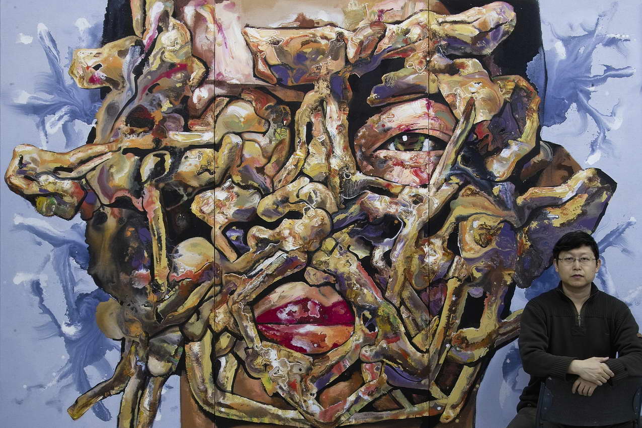 《面具&#8226;木》致江东晛300x200cm