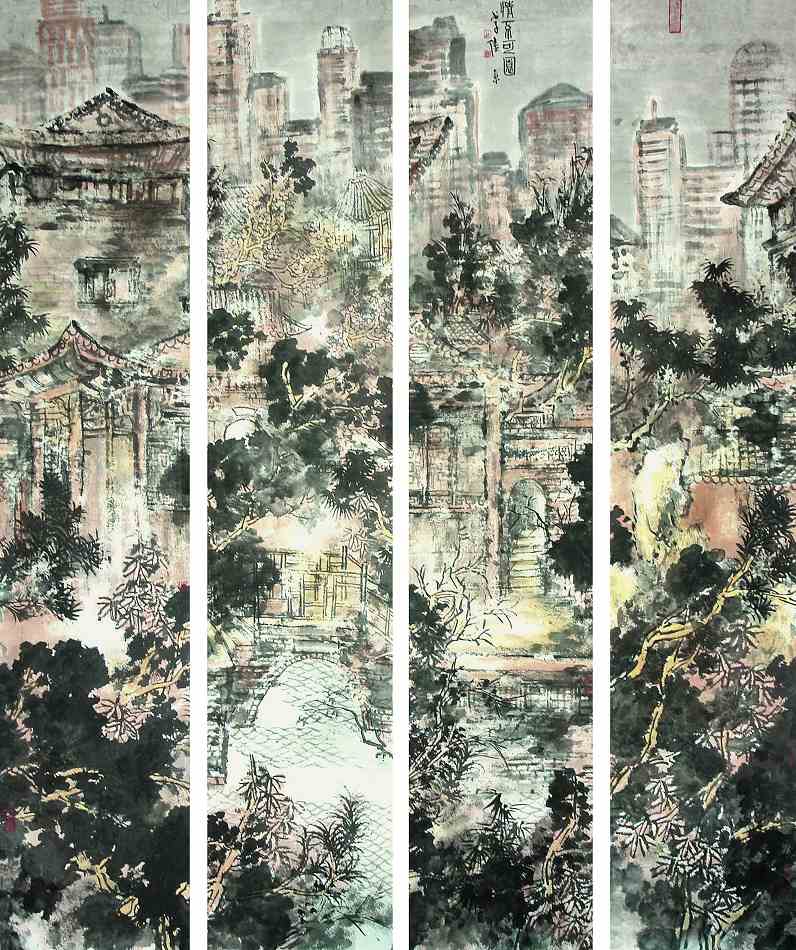 情系可园190cmx34cmx4