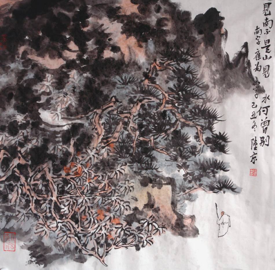 游山图68cmx68cm