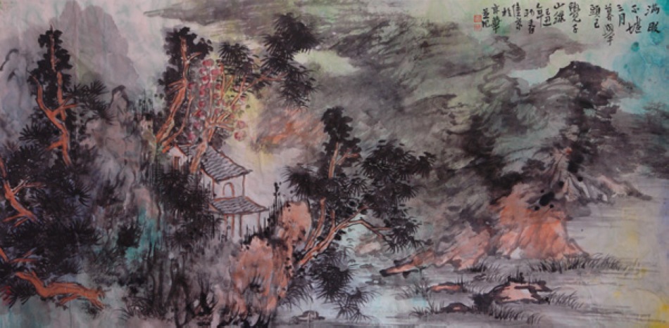 举头己觉千山绿68cmx134cm