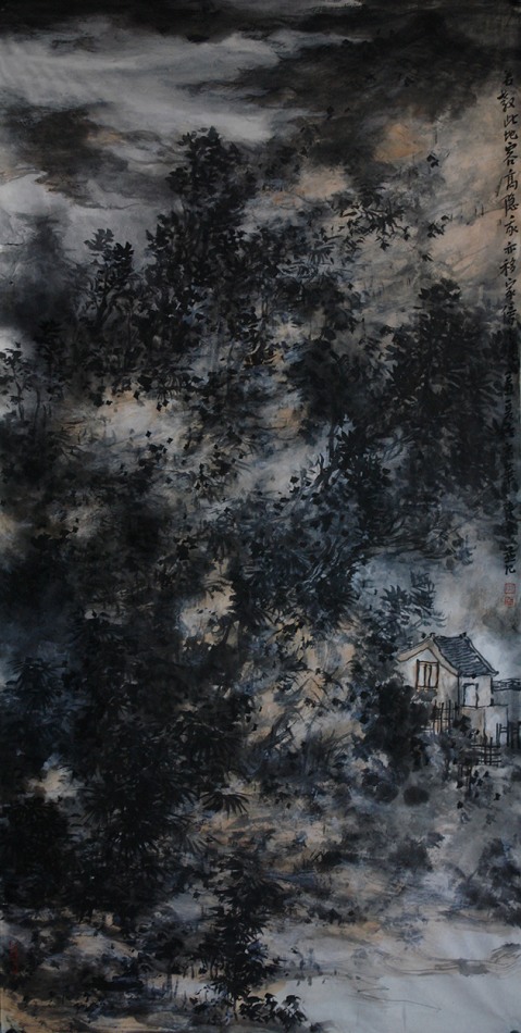 若教此地容高隐138cmx68cm
