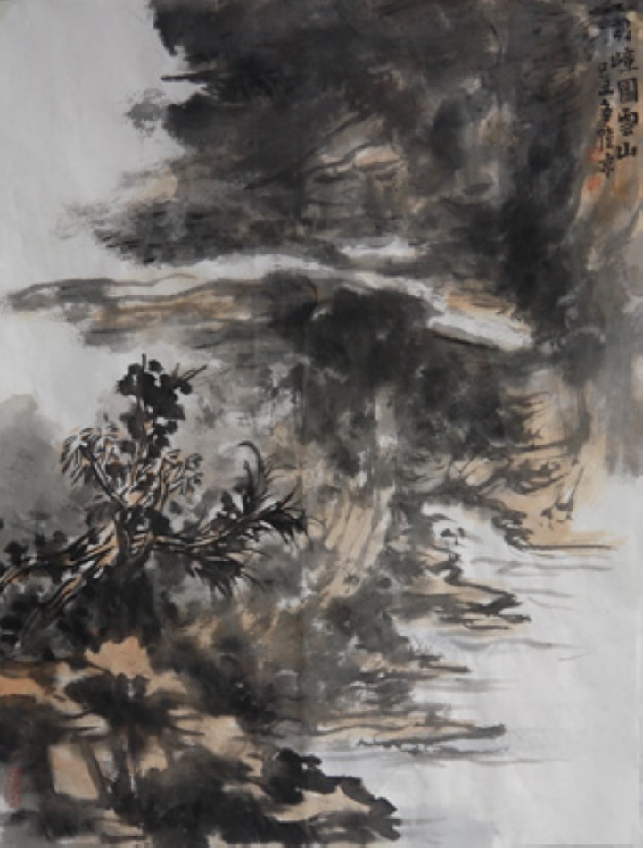 列嶂图云山56cmx43cm