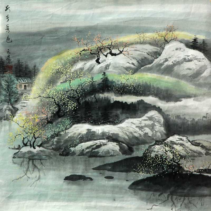 (斗方一组)水乡秀色