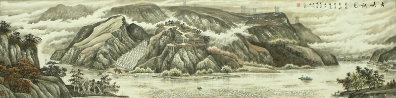 古峡秋色68cm x 276cm