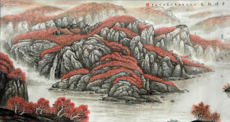 古峡秋红98cm x 196cm