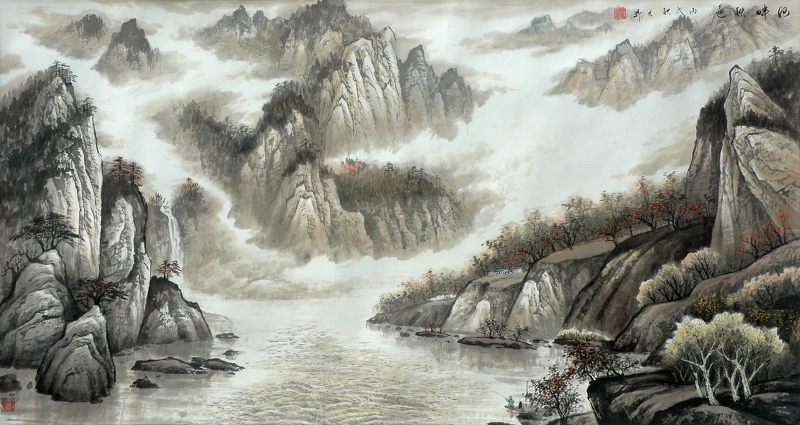 河畔秋色98cm x 196cm