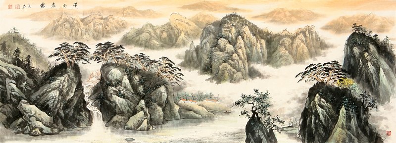黄河晨雾
