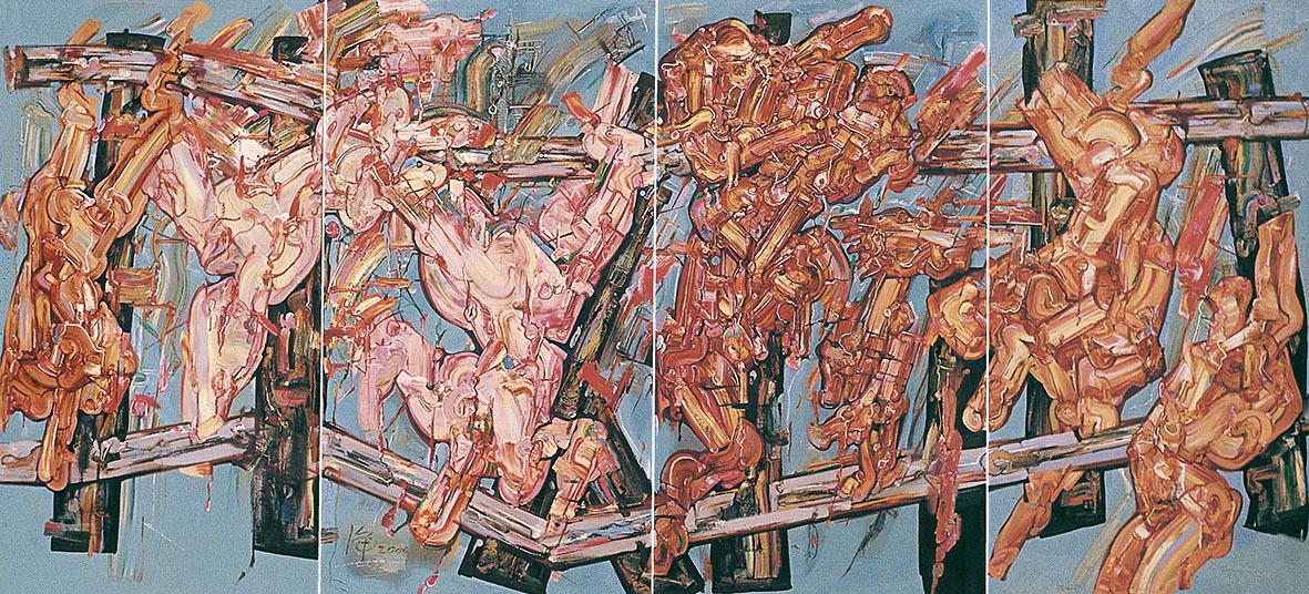 都市结构-大栅栏400x180cm