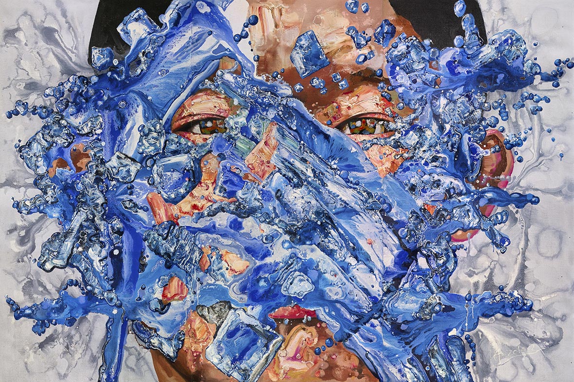 《儿子-面具-水》——致江东晛.jpg300x200cm