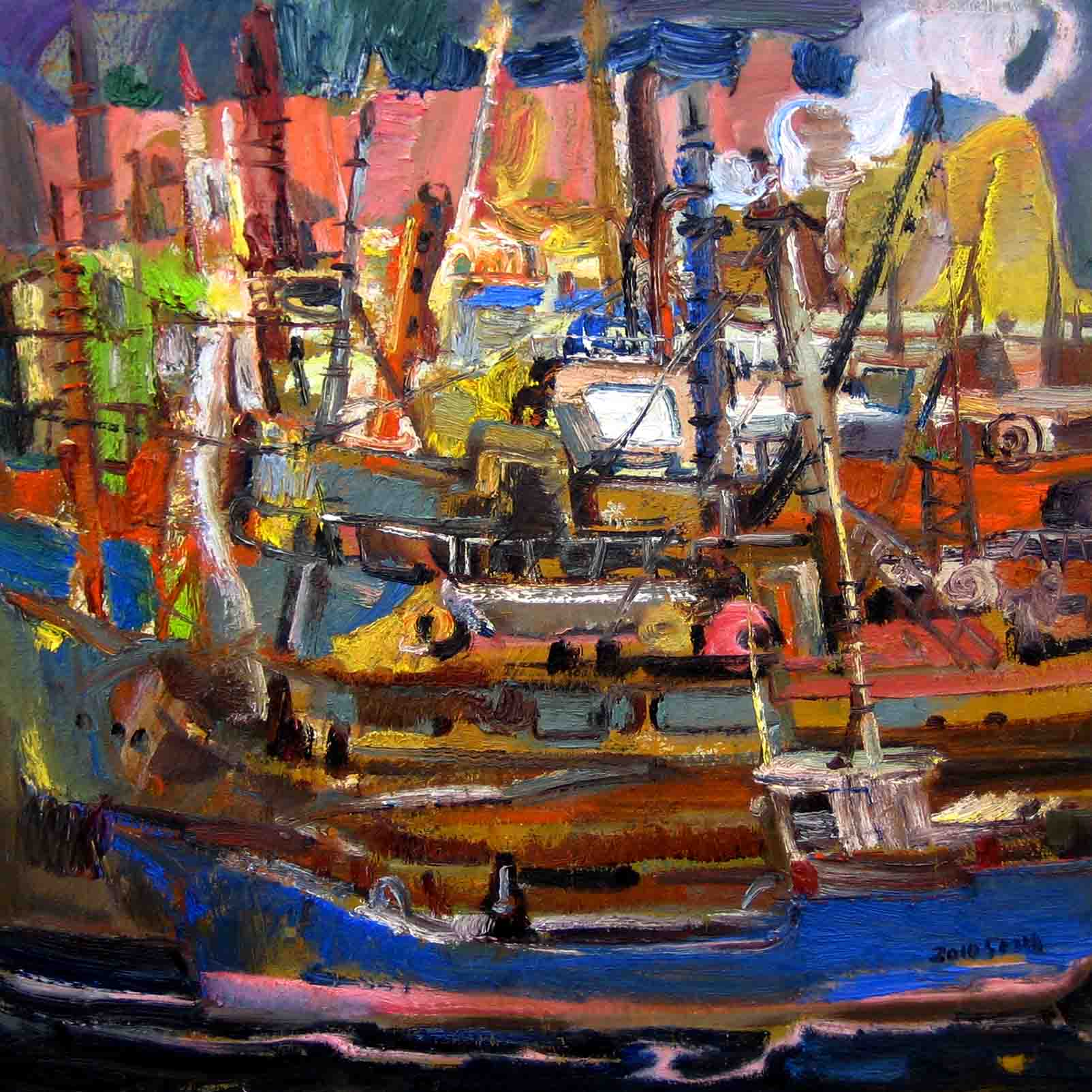 疯狂的渔港 185x85cm