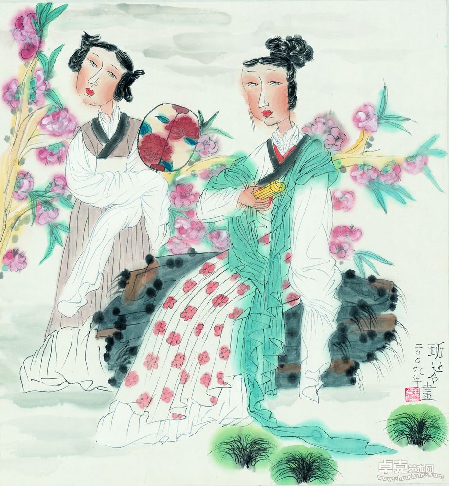 国画仕女系列--谁是一点红