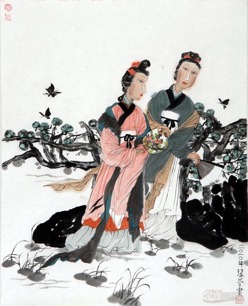 国画仕女系列--自有闲花一面春