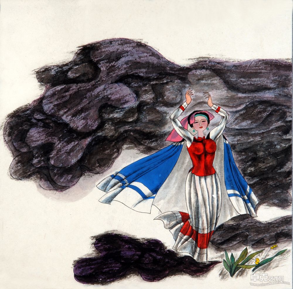 国画仕女系列7--插花节4