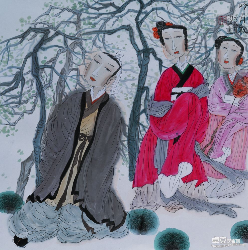 国画仕女系列--吟清秋