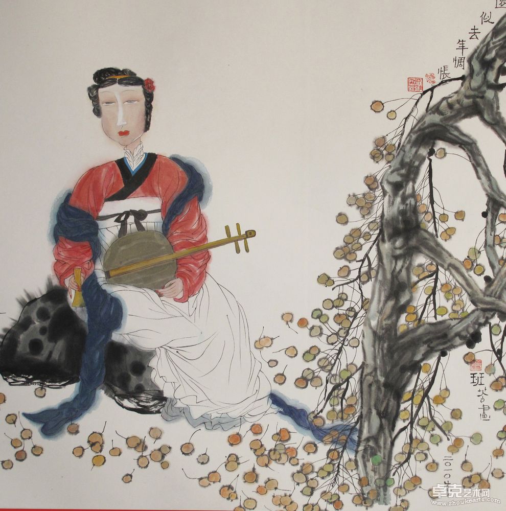 国画仕女系列--还似去年惆怅